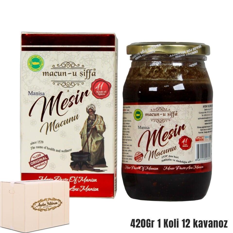 Coğrafi İşaretli Manisa Mesir Macunu 420 Gr Cam Kavanoz (12’li Koli) – Toptan Satış