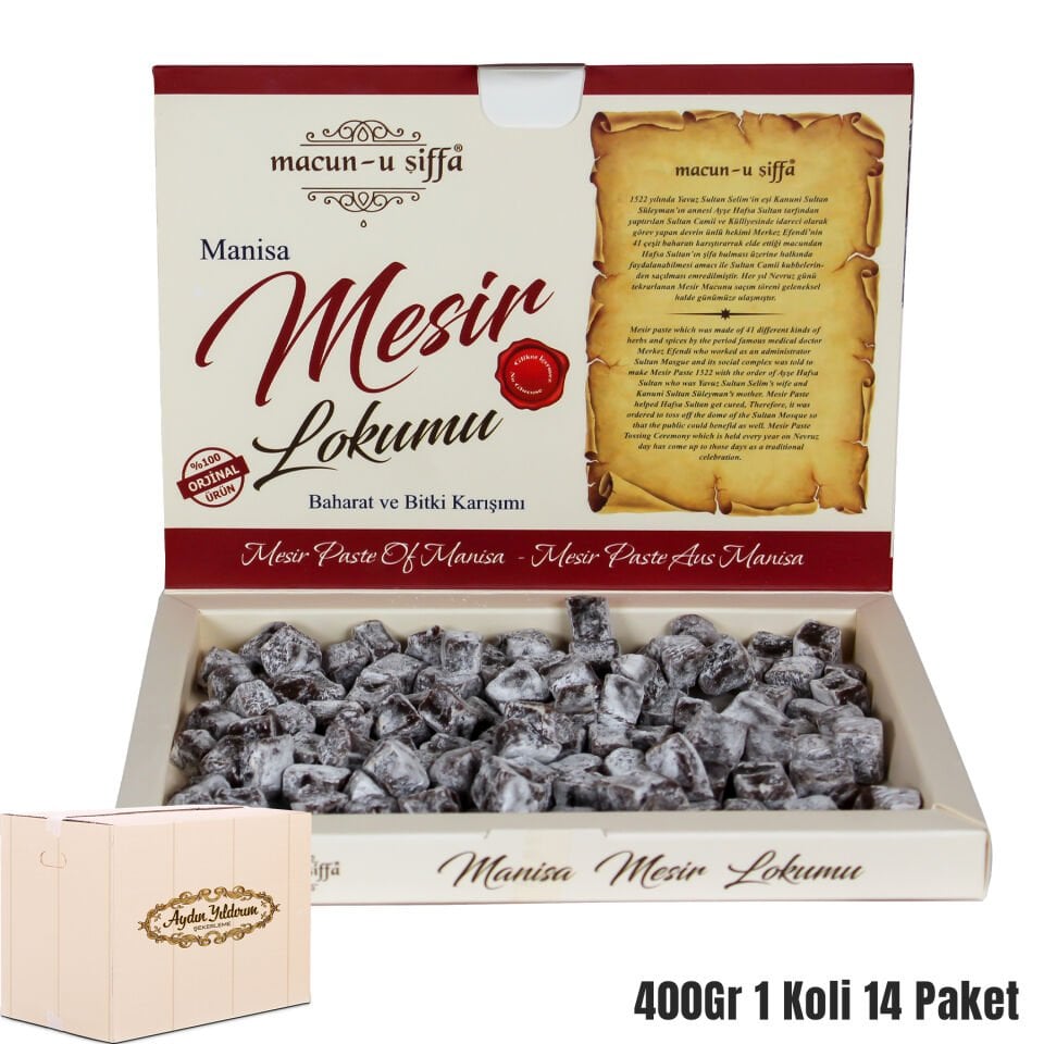 Manisa Coğrafi İşaretli Mesir Macunu Lokumu 400 gr – Toptan Satışa Uygun