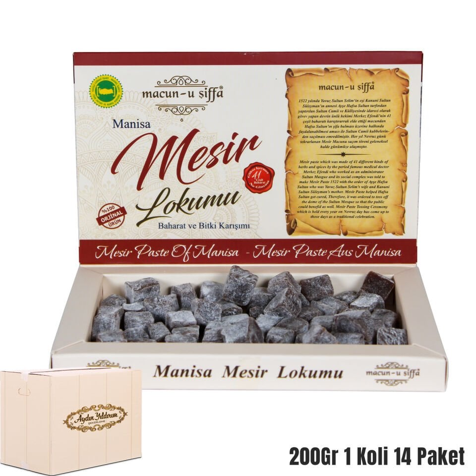 Manisa Coğrafi İşaretli Mesir Macunu Lokumu 200 gr – Toptan Satışa Uygun