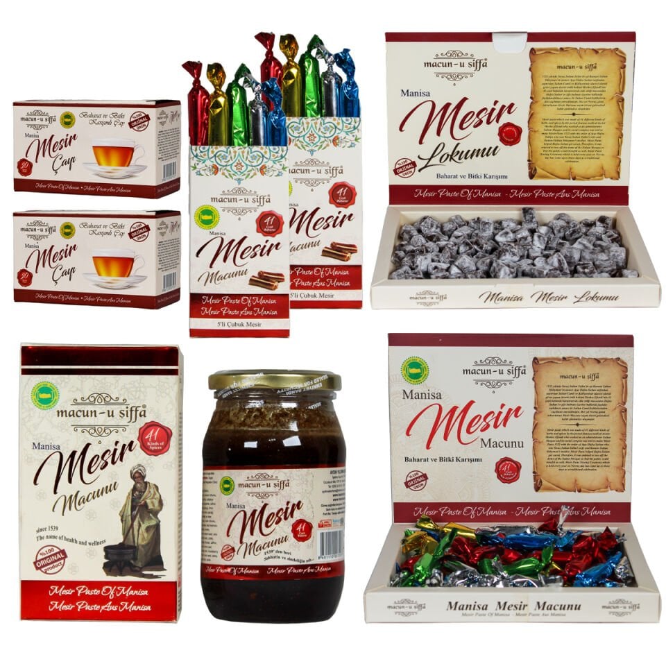 Geleneksel Manisa Mesir Macunu Hediyelik Seti – 8'li