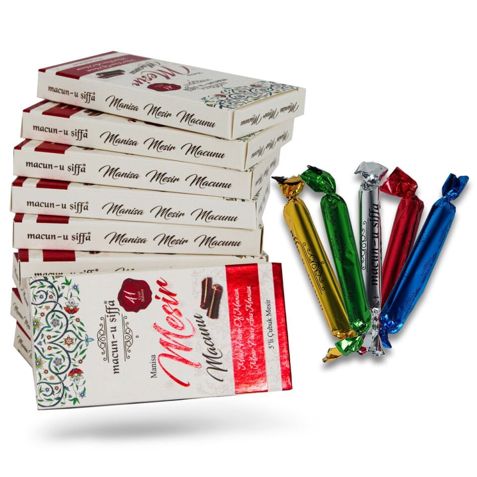 50 Adet Çubuk Klasik Manisa Mesir Macunu (10 Paket x 5 Adet)