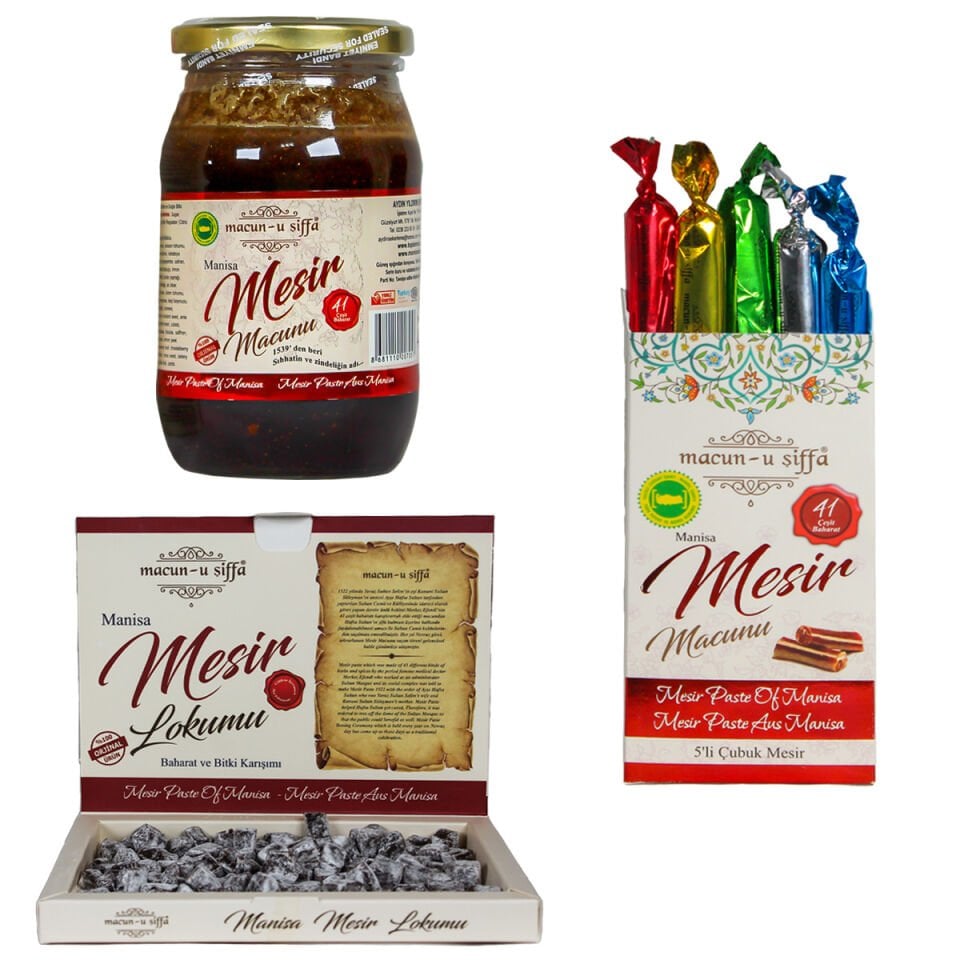 Manisa Mesir Macunu Lezzetleri Seti (Mesir Macunu & Mesir Lokumu – Coğrafi İşaretli)
