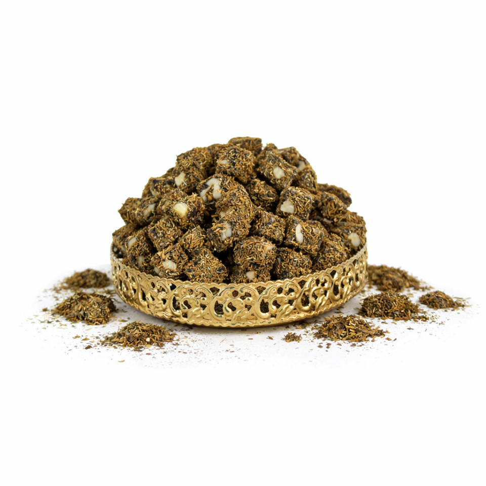 Kadayıflı Fıstıklı Vişne Aromalı Kuş Lokumu 2.5Kg – Glikozsuz, Günlük Üretim, Üreticiden Halka